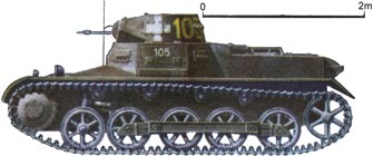 Легкий танк Pz.I Ausf.F (VK 1801), вид сзади