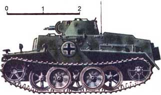 Легкий танк Pz.I Ausf.F (VK 1801), вид сзади
