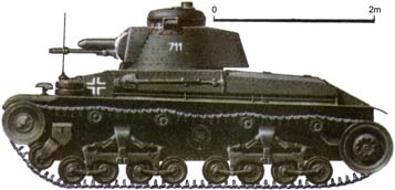 Легкий танк LT-35 вид сзади