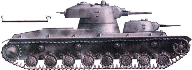 Тяжелый танк СМК, вид сбоку