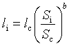 Li=L(Si/S)^b